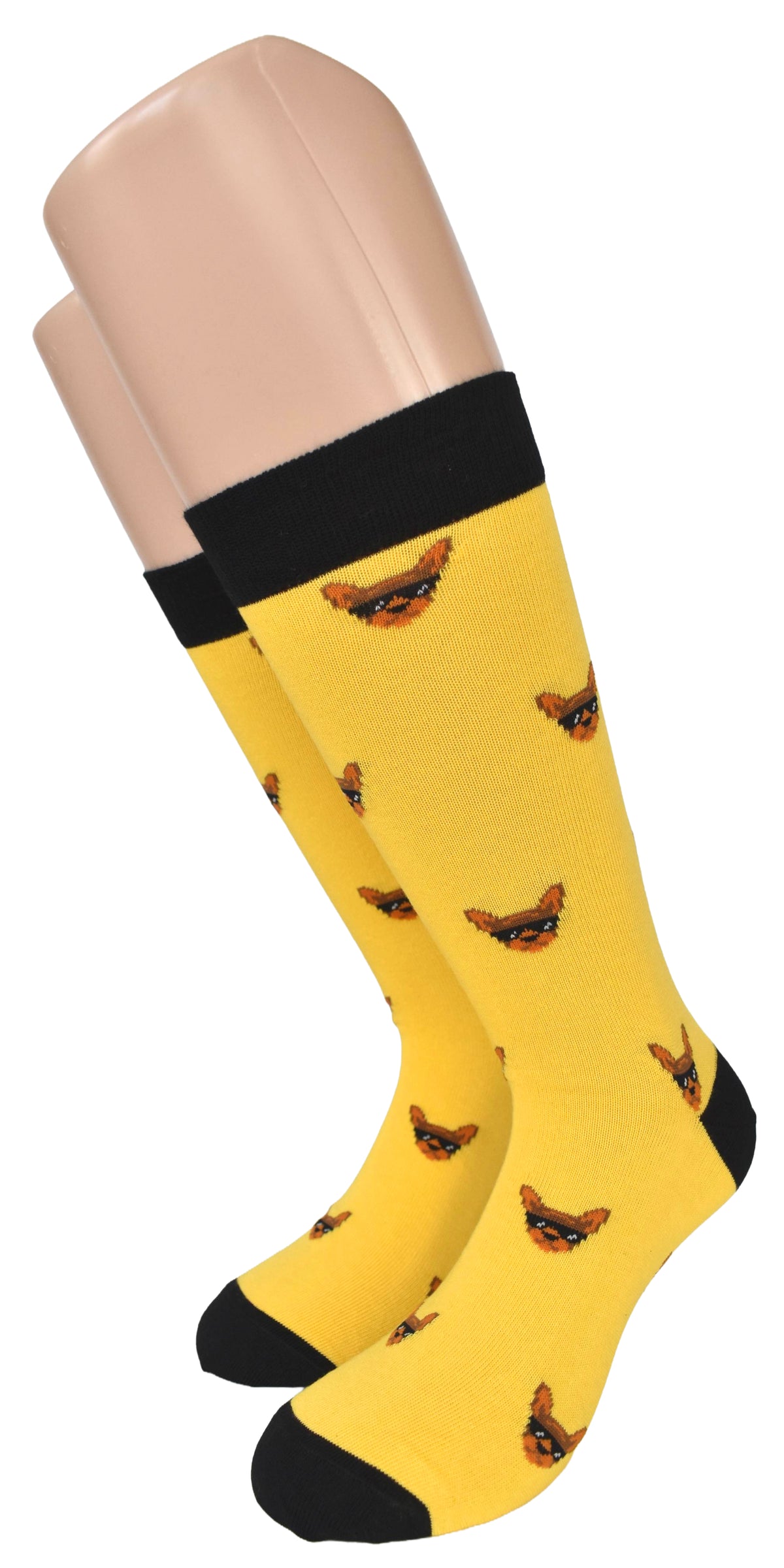 Calze Fantasia "Chiuahua" Unisex Oro Linea Funny - Cod. GC14