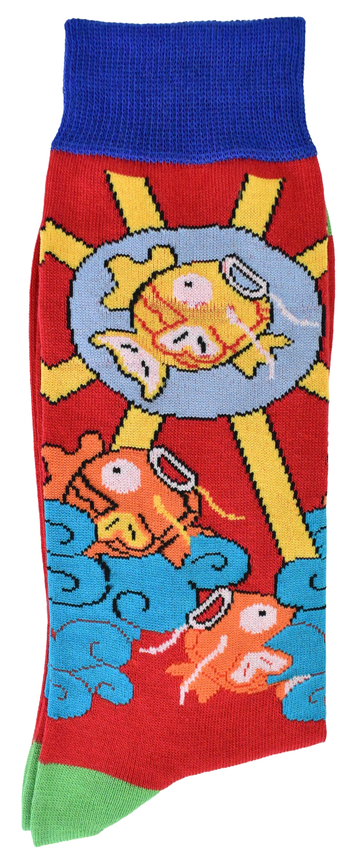 Calze Fantasia "Koinobori" Unisex Nero Linea Funny - Cod. GD48