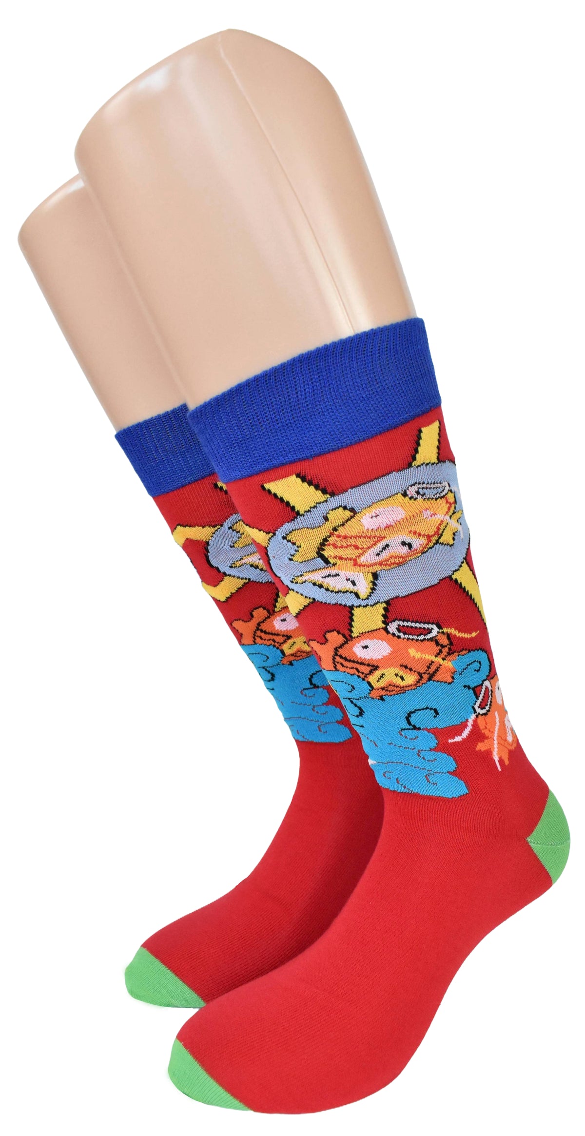 Calze Fantasia "Koinobori" Unisex Nero Linea Funny - Cod. GD48