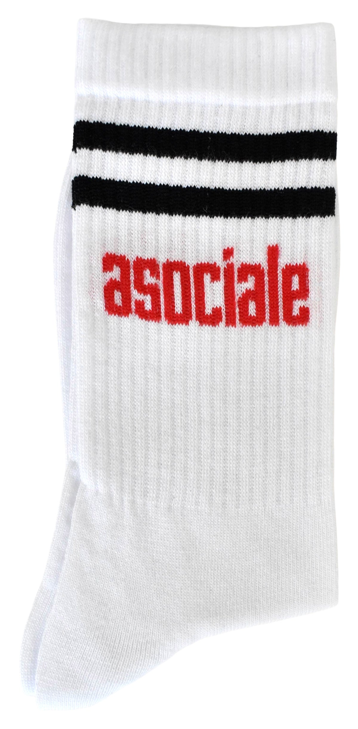 Calze Fantasia "Asociale" Unisex Bianco Linea Funny - Cod. ASOCIALE