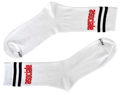 Calze Fantasia "Asociale" Unisex Bianco Linea Funny - Cod. ASOCIALE