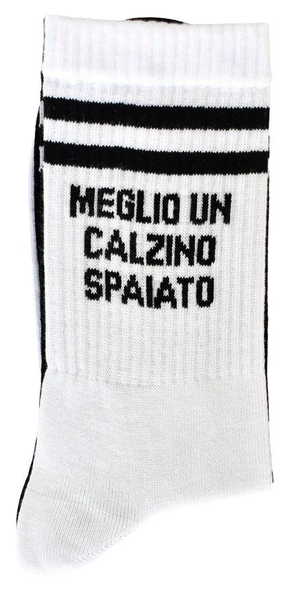 Calze Fantasia "EX SBAGLIATO" Unisex Bianco/Nero Linea Funny