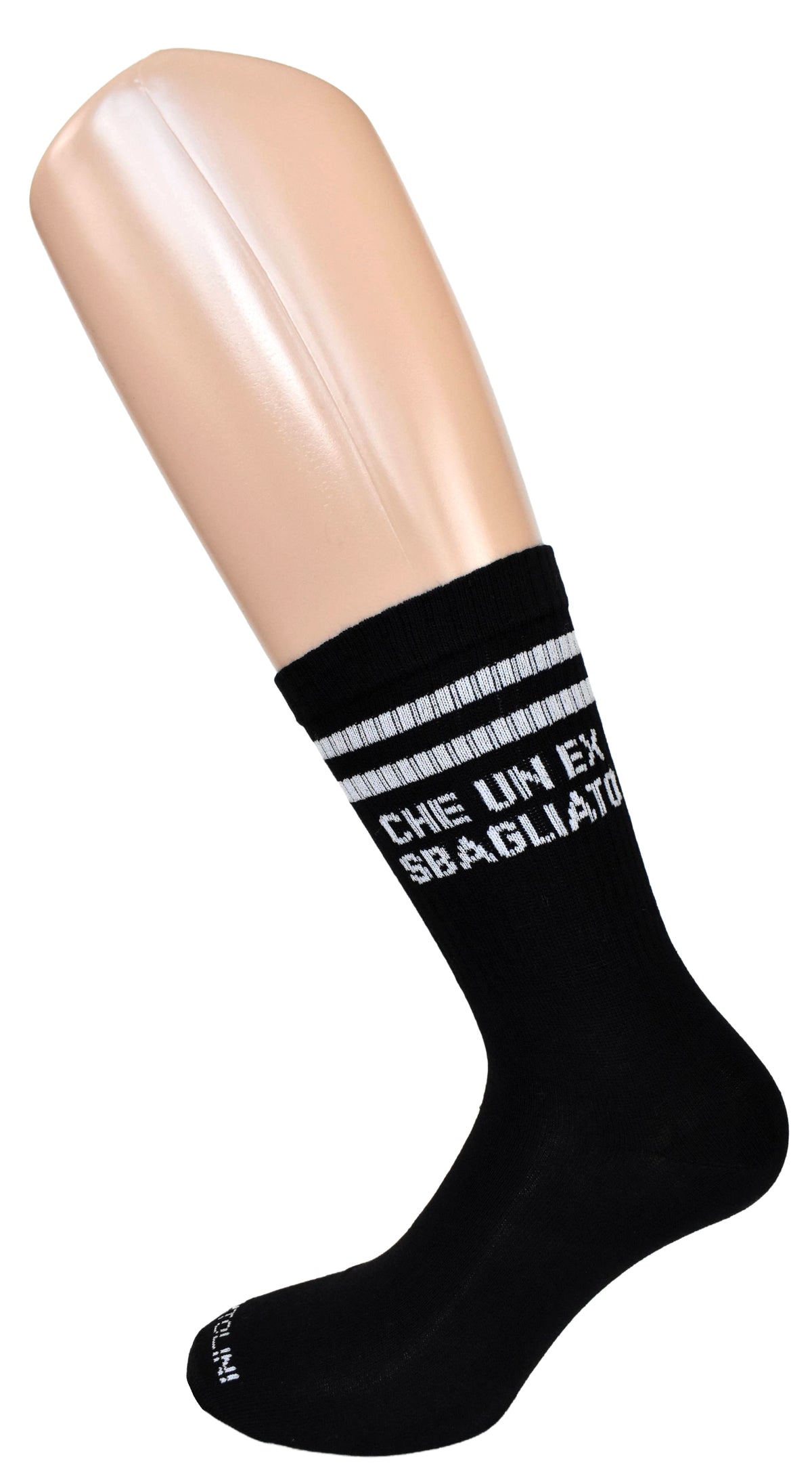 Calze Fantasia "EX SBAGLIATO" Unisex Bianco/Nero Linea Funny