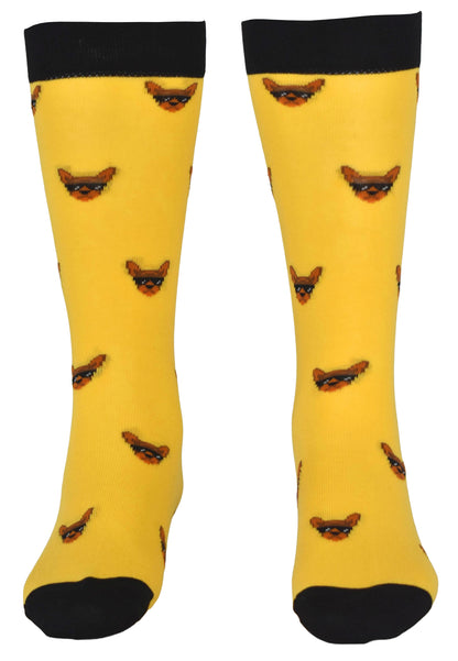 Calze Fantasia "Chiuahua" Unisex Oro Linea Funny - Cod. GC14