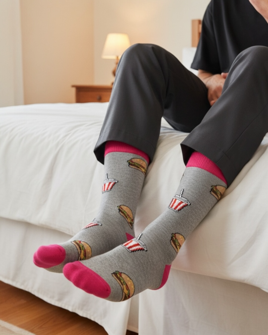 Calze Fantasia "Fast Food" Unisex Smog Linea Funny - Cod. GC24
