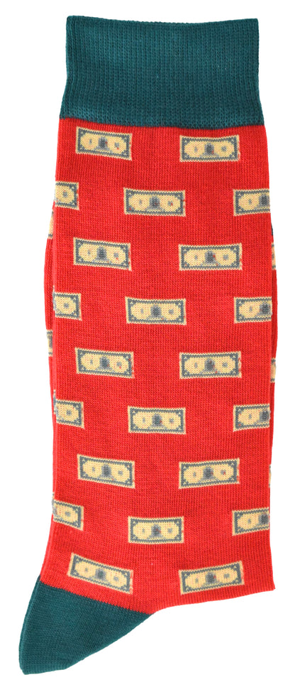 Calze Fantasia "Money" Unisex Coquelicot Linea Funny - Cod. GC28