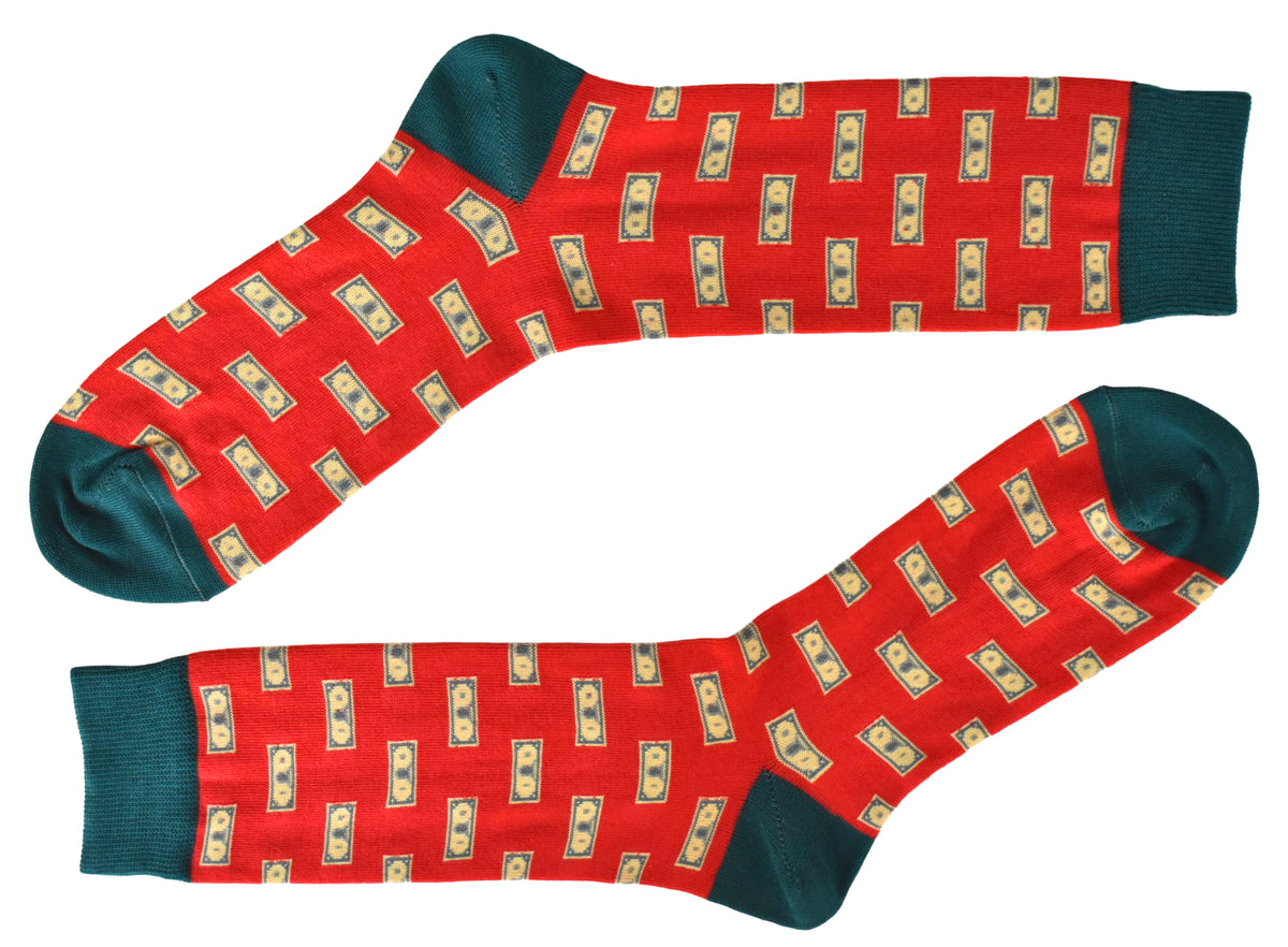 Calze Fantasia "Money" Unisex Coquelicot Linea Funny - Cod. GC28