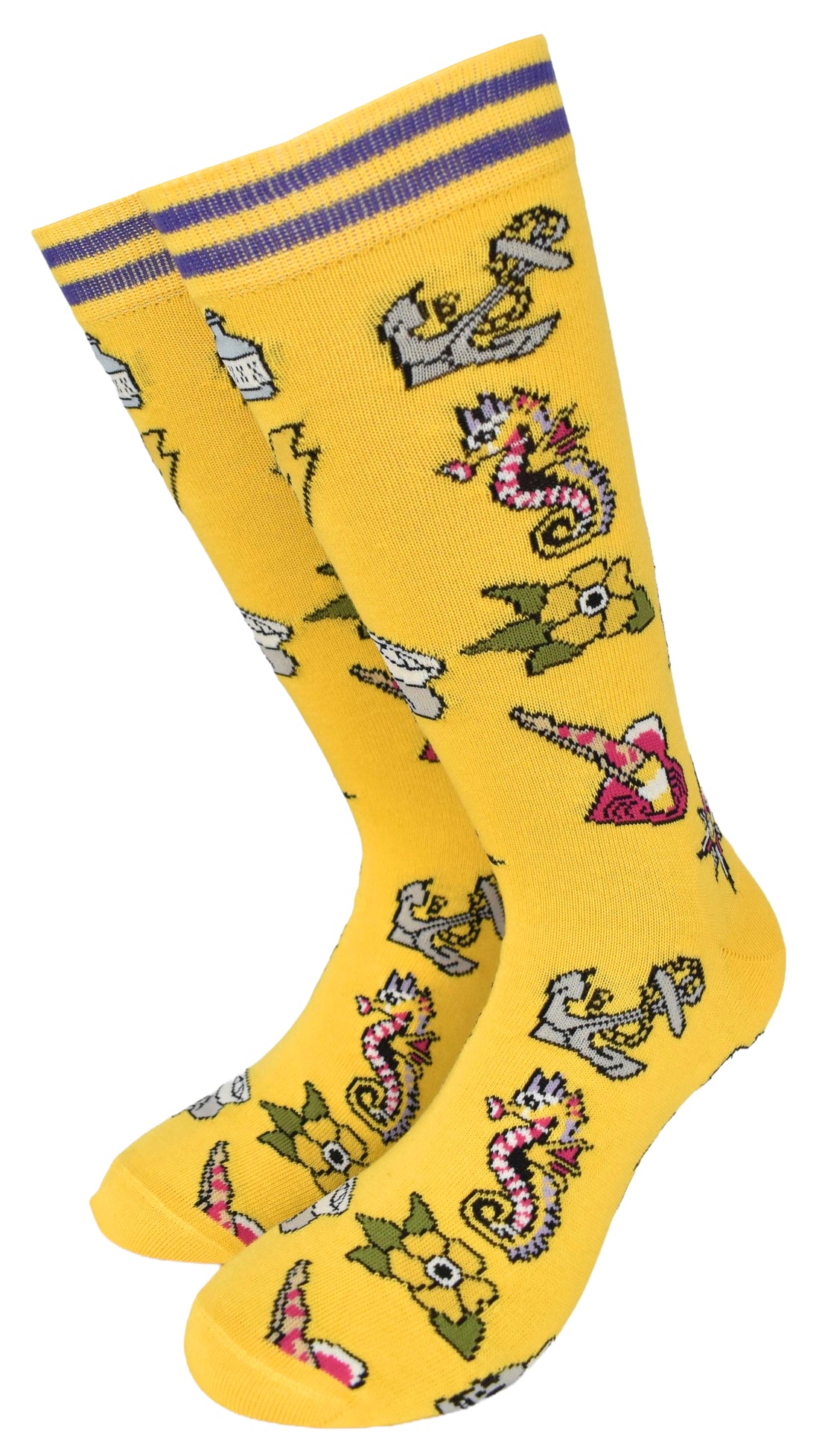 Calze Fantasia "Marina" Unisex Oro Linea Funny - Cod. GC30