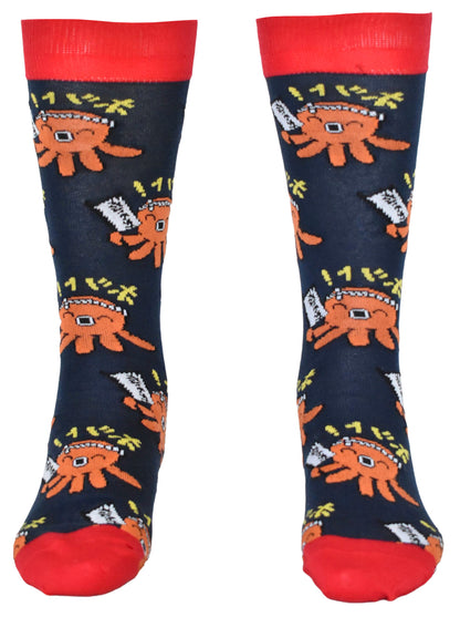 Calze Fantasia "Takoyaki" Unisex Navy Linea Funny - Cod. GD44