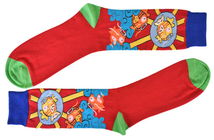 Calze Fantasia "Koinobori" Unisex Nero Linea Funny - Cod. GD48