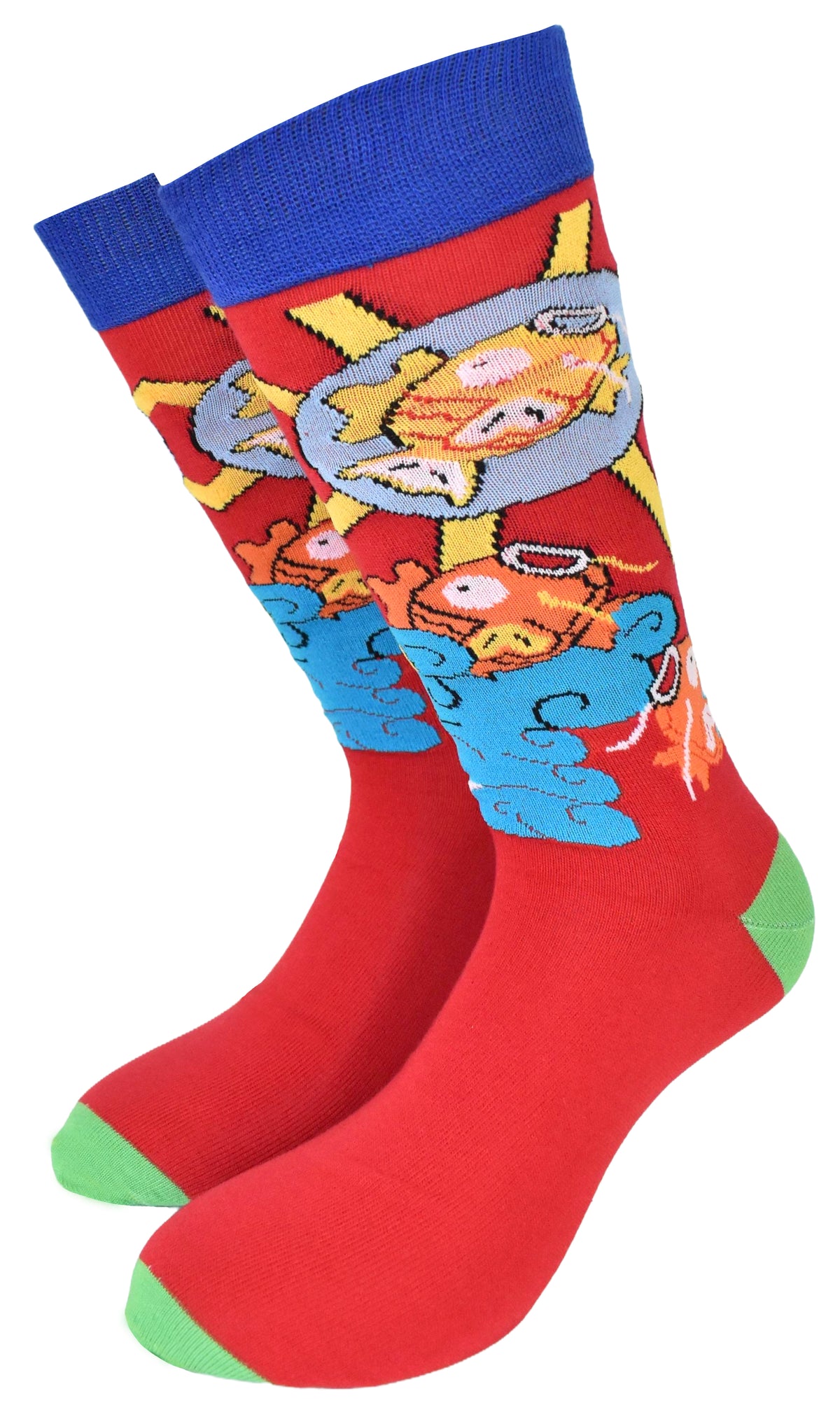 Calze Fantasia "Koinobori" Unisex Nero Linea Funny - Cod. GD48