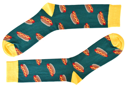 Calze Fantasia "Hot Dog" Unisex Evergreen Linea Funny - Cod. GD50