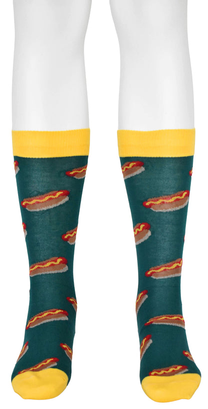Calze Fantasia "Hot Dog" Unisex Evergreen Linea Funny - Cod. GD50