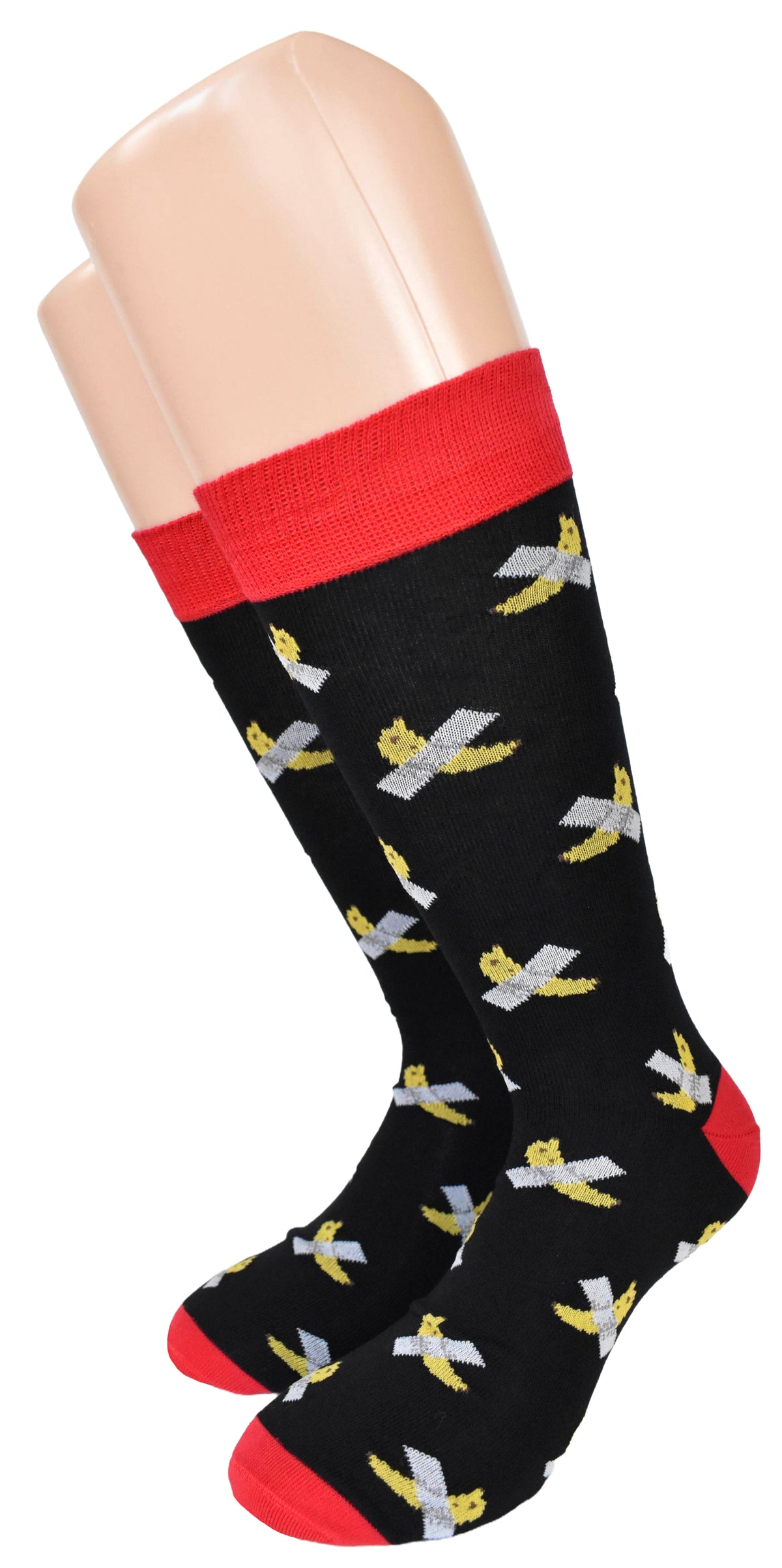 Calze Fantasia "Banana" Unisex Nero Linea Funny - Cod. GD56