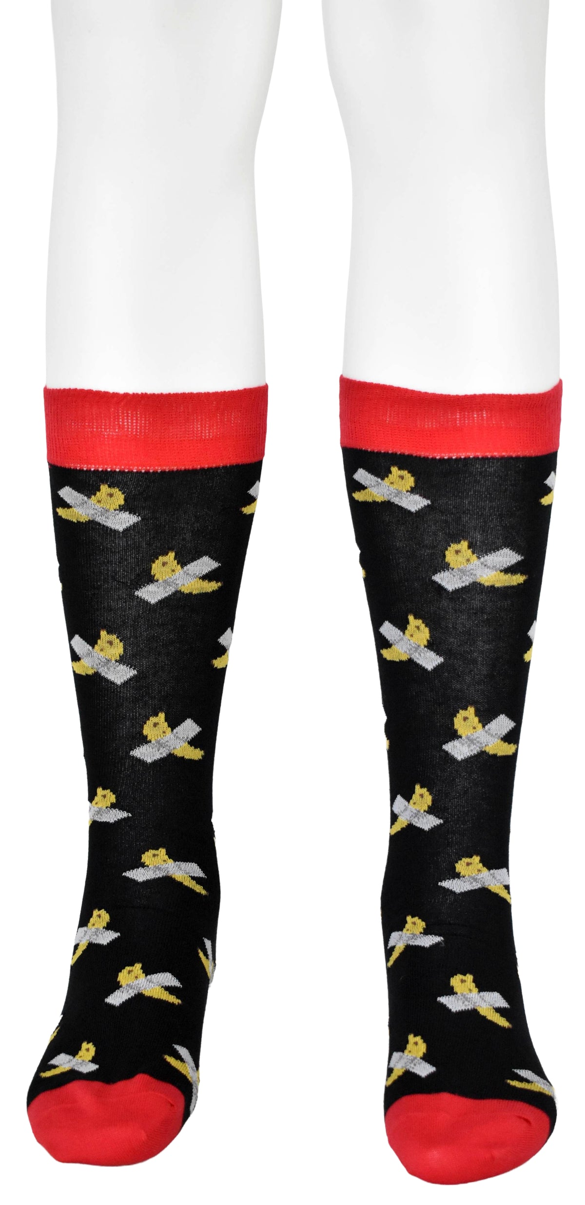 Calze Fantasia "Banana" Unisex Nero Linea Funny - Cod. GD56