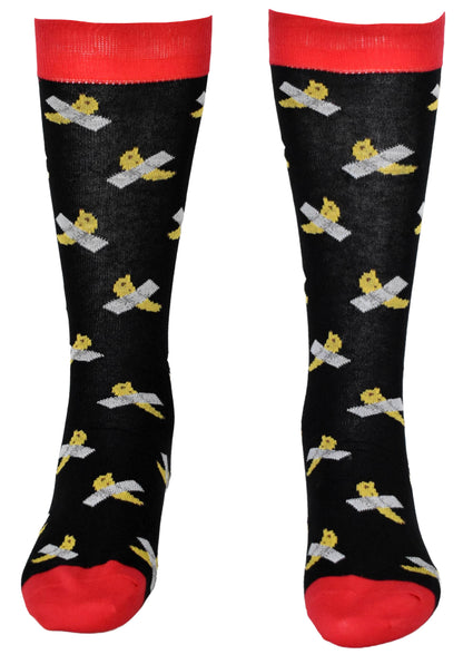 Calze Fantasia "Banana" Unisex Nero Linea Funny - Cod. GD56