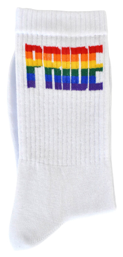 Calze Fantasia "Pride" Unisex Bianco Linea Funny - Cod. Pride Bianco